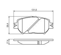 Bosch Juego de 4 pastillas de freno 0 986 494 418 para LEXUS GS