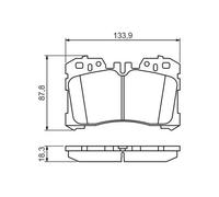 Pastillas de freno 0 986 494 423 BOSCH para LEXUS TOYOTA