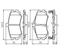 Pastillas de freno 0 986 494 426 BOSCH para HYUNDAI ELANTRA III
