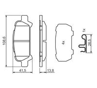 Pastillas de freno 0 986 494 445 BOSCH para SUBARU FORESTER