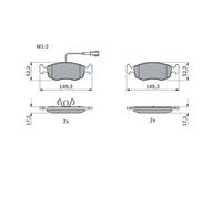 Pastillas de freno 0 986 494 463 BOSCH para FIAT PUNTO Furgoneta/Hatchback PUNTO