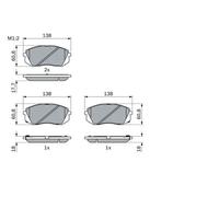 Juego de pastillas de freno BOSCH 0 986 494 559, delante