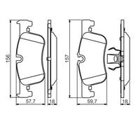 BOSCH Juego de 4 pastillas de freno para BMW: SÃ©rie 1, SÃ©rie 2 (Ref: 0 986 494 561)
