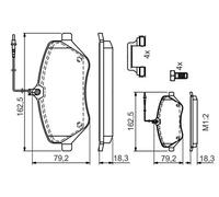Pastillas de freno 0 986 494 585 BOSCH para PEUGEOT CITROËN
