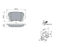 Pastillas de freno 0 986 494 595 BOSCH para VW SKODA AUDI SEAT