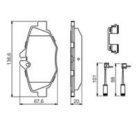 Pastillas de freno 0 986 494 647 BOSCH para MERCEDES-BENZ CLASE E T-Model