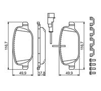 Pastillas de freno 0 986 494 717 BOSCH para ALFA ROMEO 4C 4C SPIDER