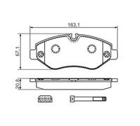 Pastillas de freno 0 986 494 728 BOSCH para MERCEDES-BENZ VW
