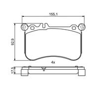 Pastillas de freno 0 986 494 780 BOSCH para MERCEDES-BENZ CLS CLASE S Coupé SLK
