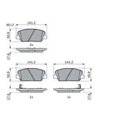 Pastillas de freno 0 986 494 979 BOSCH para HYUNDAI KIA