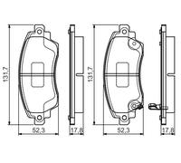 BOSCH Juego de 4 pastillas de freno para TOYOTA: Corolla (Ref: 0 986 495 132)