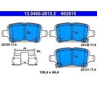 Pastillas de freno 13.0460-2615.2 ATE para OPEL ASTRA K ASTRA K Sports Tourer