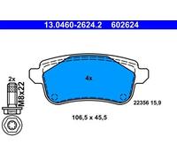 Pastillas de freno 13.0460-2624.2 ATE para RENAULT ESPACE V TALISMAN SCÉNIC IV
