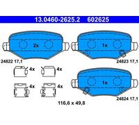 ATE Juego de pastillas de freno 13.0460-2625.2 traseras para Fiat Freemont y Chrysler Grand Voyager