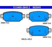 Juego de pastillas de freno ATE 13.0460-2645.2, atrás