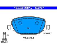 Juego de pastillas de freno ATE 13.0460-2707.2, atrás