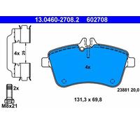 Pastillas de freno 13.0460-2708.2 ATE para MERCEDES-BENZ CLASE A