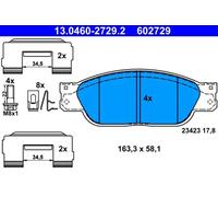 Pastillas de freno 13.0460-2729.2 ATE para JAGUAR S-TYPE II
