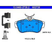 Pastillas de freno 13.0460-2739.2 ATE para FIAT PEUGEOT CITROËN TOYOTA