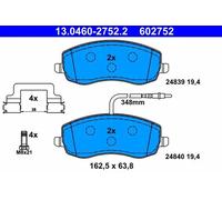 Pastillas de freno 13.0460-2752.2 ATE para CITROËN PEUGEOT LANCIA FIAT