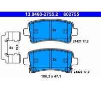 Pastillas de freno 13.0460-2755.2 ATE para SAAB OPEL CHEVROLET