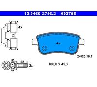 Pastillas de freno 13.0460-2756.2 ATE para RENAULT MEGANE CC FLUENCE SCÉNIC III