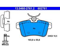 Pastillas de freno 13.0460-2761.2 ATE para CITROËN PEUGEOT DS