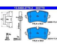 Juego de pastillas de freno ATE 13.0460-2770.2, atrás