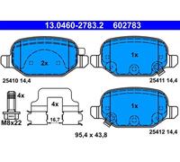 Pastillas de freno 13.0460-2783.2 ATE para FIAT PANDA PANDA VAN