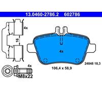 Juego de pastillas de freno ATE 13.0460-2786.2, atrás