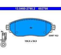 Pastillas de freno 13.0460-2798.2 ATE para RENAULT OPEL FIAT NISSAN
