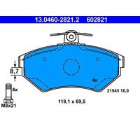 Pastillas de freno 13.0460-2821.2 ATE para VW SEAT