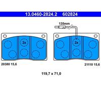 ATE 13.0460-2824.2 Juego de pastillas de freno