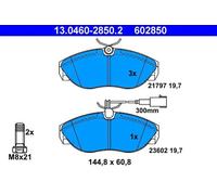 Pastillas de freno 13.0460-2850.2 ATE para PEUGEOT FIAT CITROËN