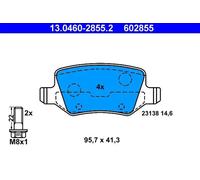 Pastillas de freno 13.0460-2855.2 ATE para MERCEDES-BENZ CLASE A VANEO