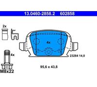 Pastillas de freno 13.0460-2858.2 ATE para OPEL CORSA C TIGRA TwinTop