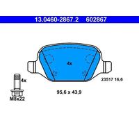 Pastillas de freno 13.0460-2867.2 ATE para ALFA ROMEO LANCIA FIAT