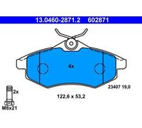 Pastillas de freno 13.0460-2871.2 ATE para CITROËN C3 I C2 C2 ENTERPRISE