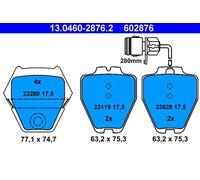 Juego de pastillas de freno ATE 13.0460-2876.2, delante