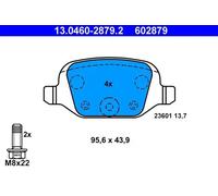 ATE Juego de 4 pastillas de freno para FIAT: 500, Panda, Punto, Idea & LANCIA: Musa, Ypsilon & CITROËN: Mehari & ABARTH: 500 (Ref: 13.0460-2879.2)