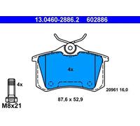 Pastillas de freno 13.0460-2886.2 ATE para VW AUDI SEAT SKODA
