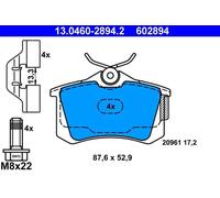 Pastillas de freno 13.0460-2894.2 ATE para SEAT VW AUDI SKODA