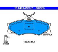 Pastillas de freno 13.0460-2903.2 ATE para VW TRANSPORTER T3 Autobús
