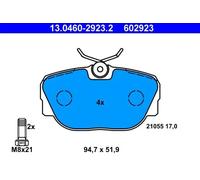 ATE Juego de 4 pastillas de freno para MERCEDES-BENZ: 201 Series (Ref: 13.0460-2923.2)