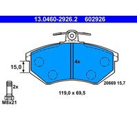 Pastillas de freno 13.0460-2926.2 ATE para AUDI 80 B2 Sedán COUPE B2 COUPE B3