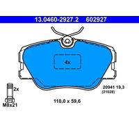 Pastillas de freno 13.0460-2927.2 ATE para MERCEDES-BENZ 190 124 Sedán CLASE E