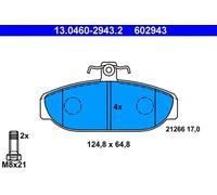 ATE Juego de 4 pastillas de freno 13.0460-2943.2 para Volvo 740/760/940