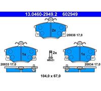 Pastillas de freno 13.0460-2949.2 ATE para ALFA ROMEO FIAT LANCIA