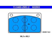 Pastillas de freno 13.0460-2953.2 ATE para VOLVO 140 240 260 240 Kombi 164