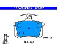 Pastillas de freno 13.0460-3602.2 ATE para AUDI 80 B2 Sedán 80 B3 Sedán V8 90 B2
